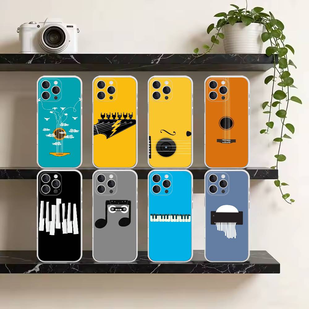 Musical Instrument Quotes - Funda de silicona suave minimalista con