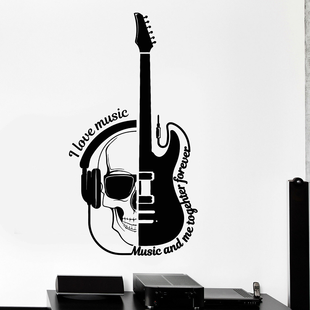 Musical Instrument Quotes - Calcomanía de vinilo para pared, notas