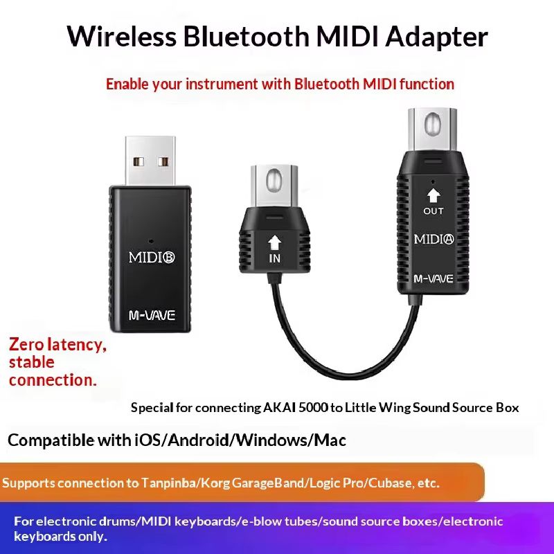 Adaptador MIDI Inalámbrico Blu - Musical Instrument Symbols reseña y precio