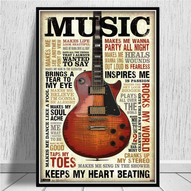 Impresiones en lienzo, imágene - Musical Instrument Quotes reseña y precio
