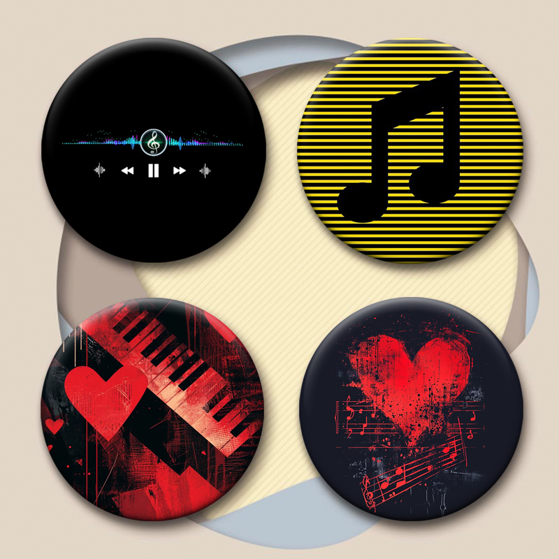 Insignia creativa de nota Musi - Musical Instrument Symbols reseña y precio