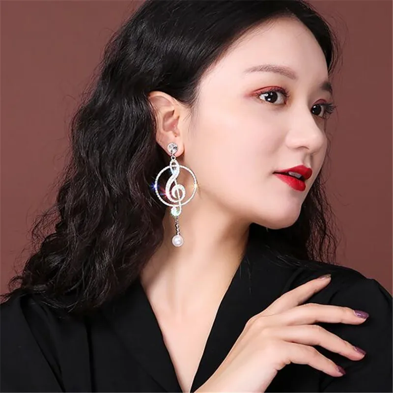FYUAN-pendientes colgantes de  - Musical Instrument Symbols reseña y precio
